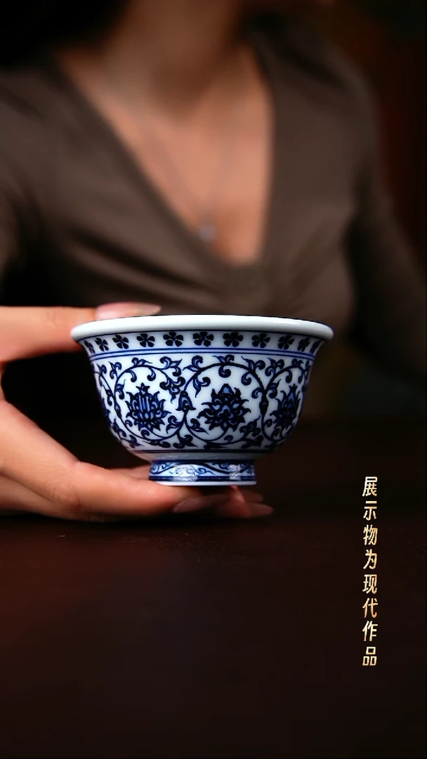 兴怀堂手绘柴窑杯