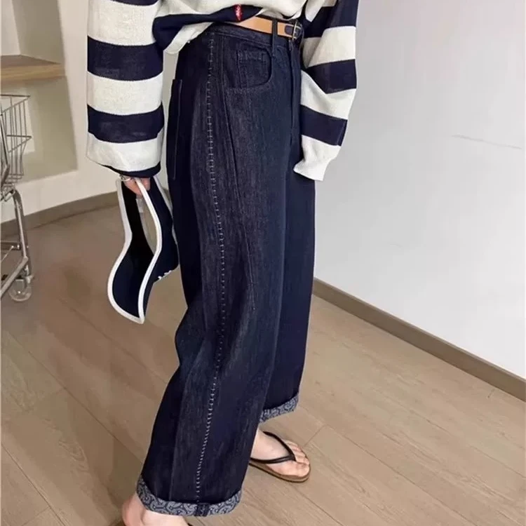 武汉蔓姐【牛仔裤】夏季新款薄料时尚气球裤 裤长90公分左右 6168#