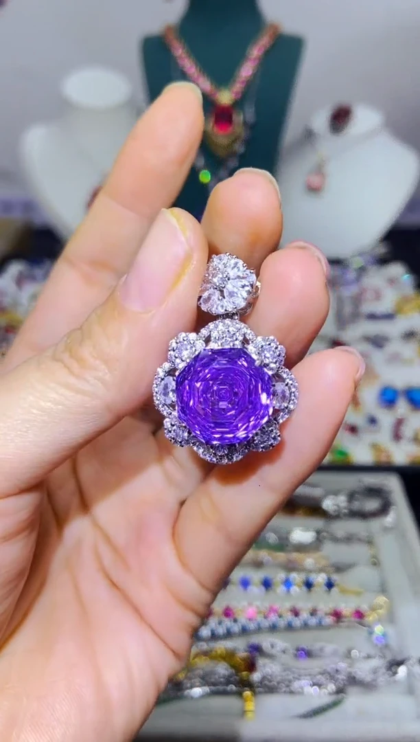 银S925镶嵌戒指烟晶125