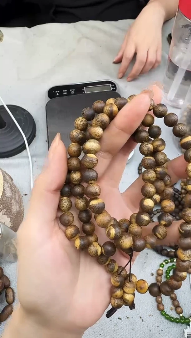 沉香手串0933白棋圆珠多圈多样性发一