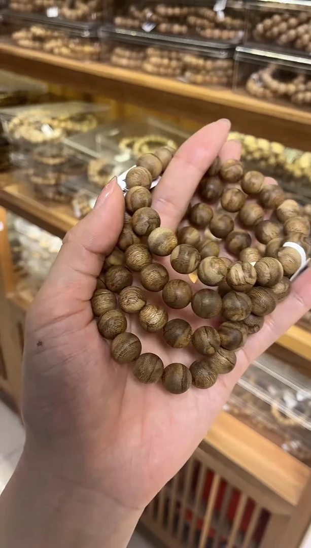 沉香手串达拉干圆珠单圈1.1+虎皮多样性发其一