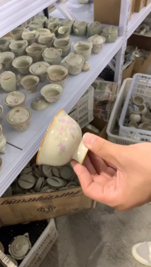 【新粉福利】汝窑茶壶盖碗茶杯主人杯微矿点