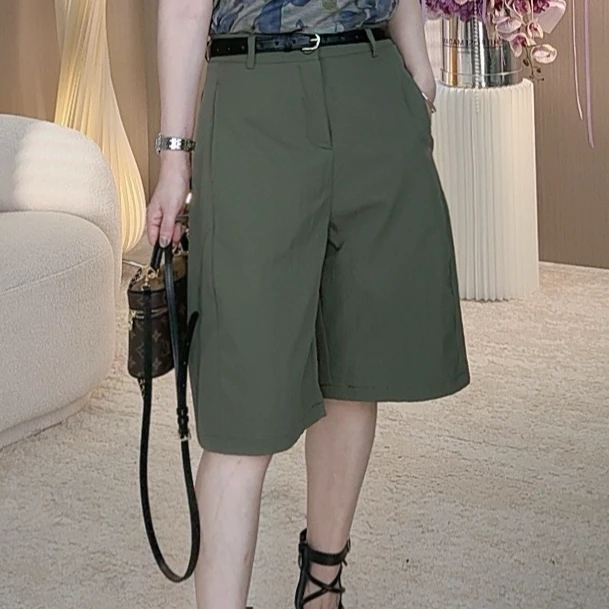 【K6167】2025新款夏季时尚女士六分西装裤显瘦洋气复古薄款韩版