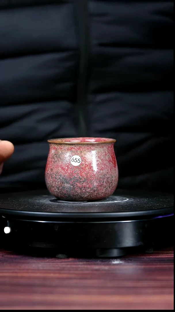 盖碗瓷655#吴航生一级品原矿钧瓷钱袋杯