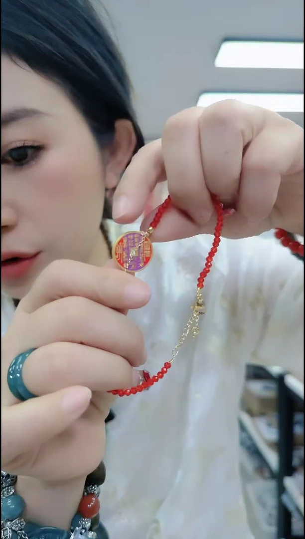 【闪购商品】玛瑙/玉髓合金颈饰1862山花脚链