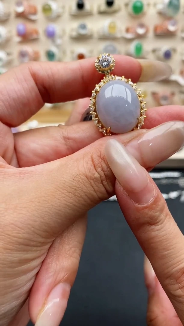 银S925镶嵌戒指翡翠缅甸天然A货翡翠22  3-9