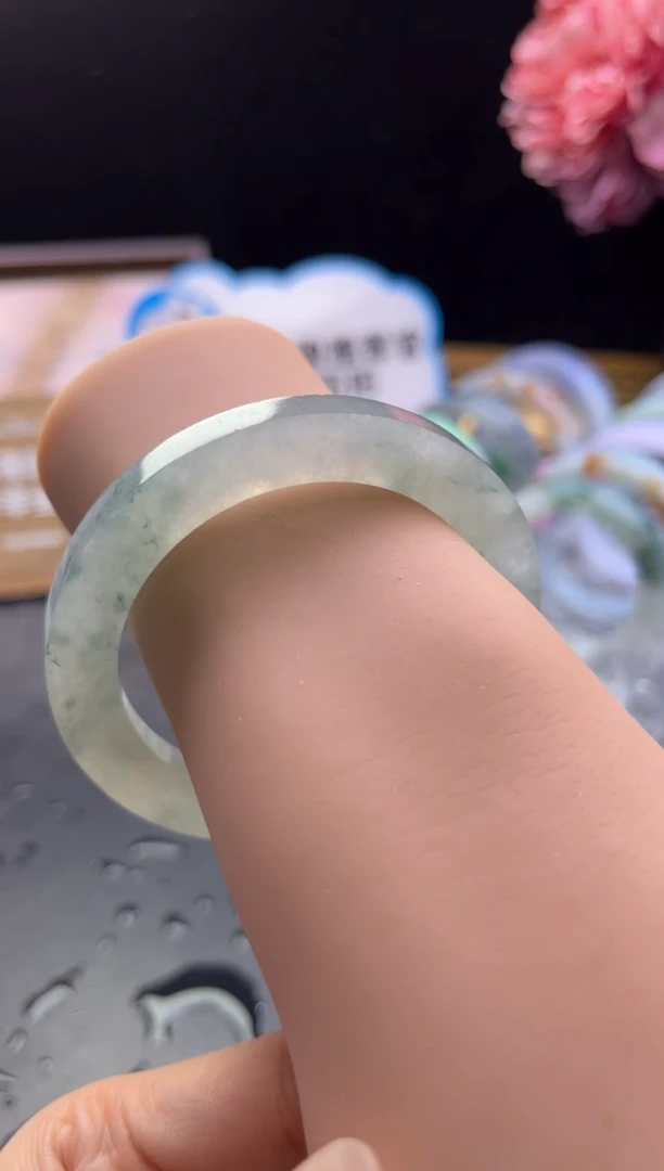 未镶嵌手镯定制翡翠冰飘花52-59