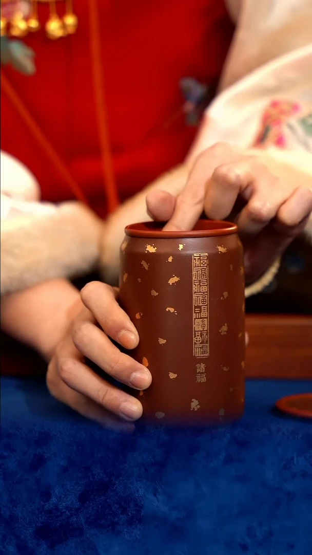 紫砂 宜兴紫砂 易拉罐 红