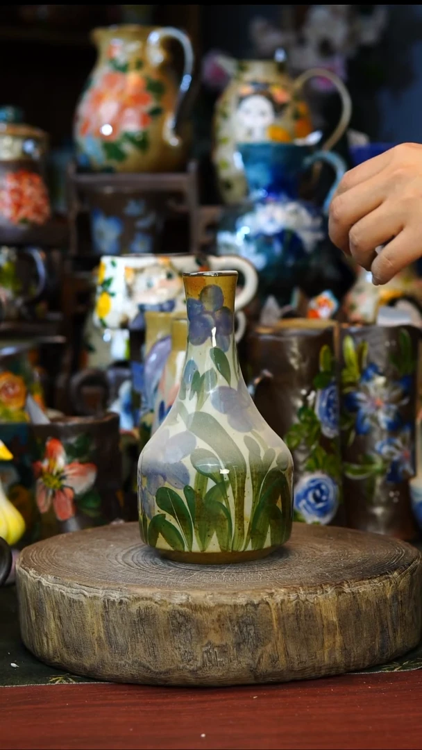 陶瓷225景德镇手工手绘釉下彩