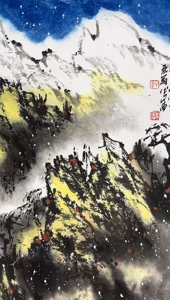 国画李瑞卿老师山水