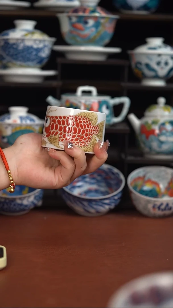 昨明双鱼冰桶杯带内绘（宠粉福利）