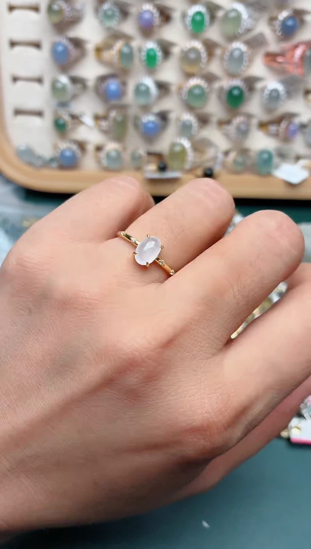 银S925镶嵌戒指翡翠.