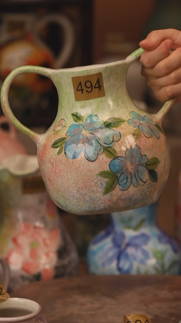 陶瓷494景德镇设计师手作花器摆件侘寂风