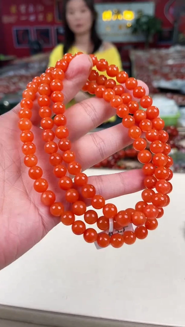 未镶嵌滴水洞多圈8+南红玛瑙（多样式发其一）