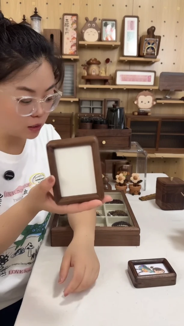 木4寸黑胡桃木相框