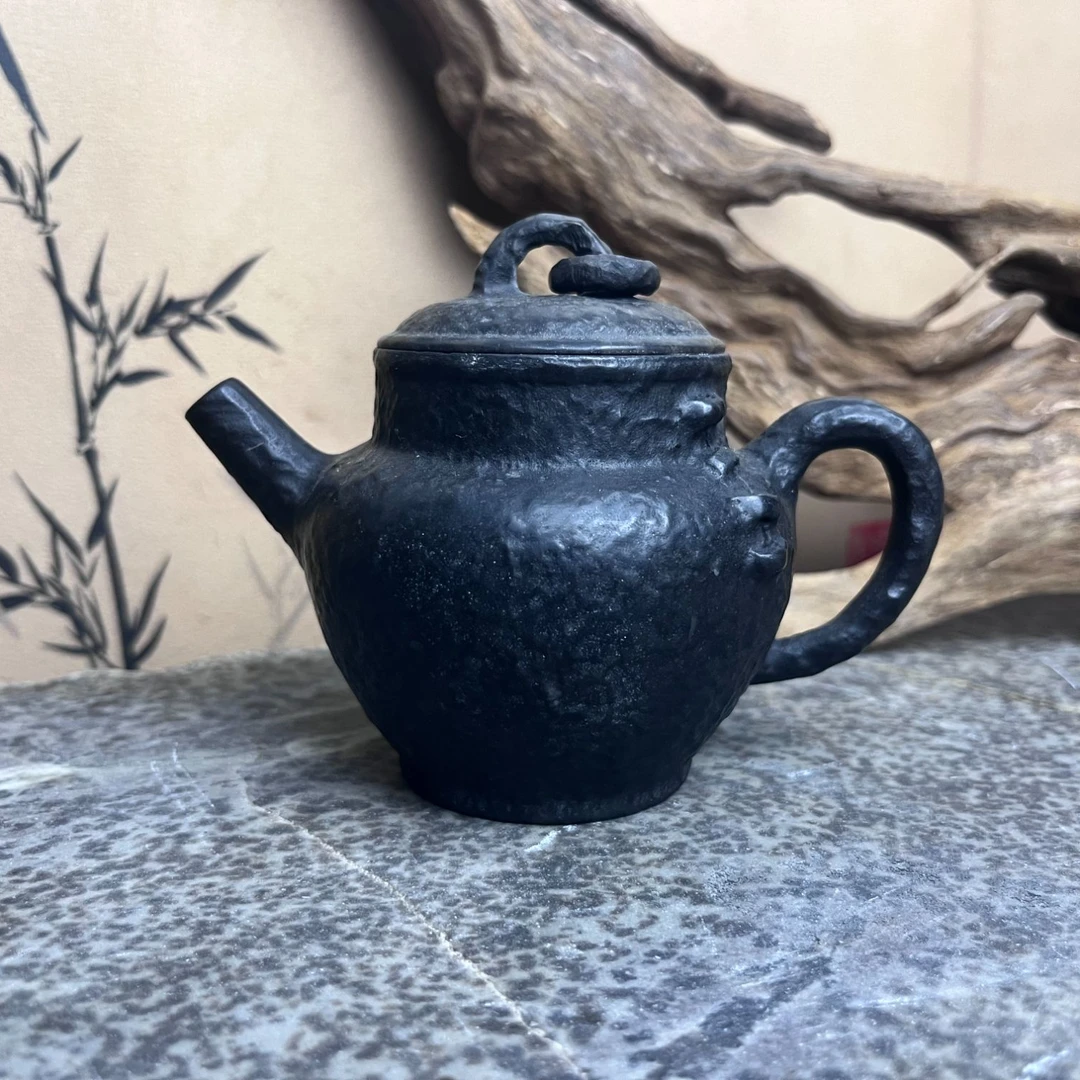 冰碛岩石壶手工雕刻茶具高端泡茶壶精美四方壶圆壶家用水平壶茶器