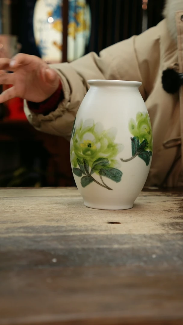 【闪购商品】瓷片景德镇纯手工釉下彩精品花瓶