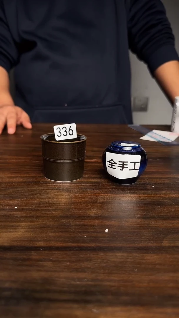 婺州龙窑烧制技艺全手工竹节杯（336