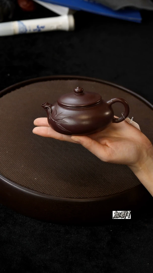 茶壶紫砂XM611972紫泥寒江200c