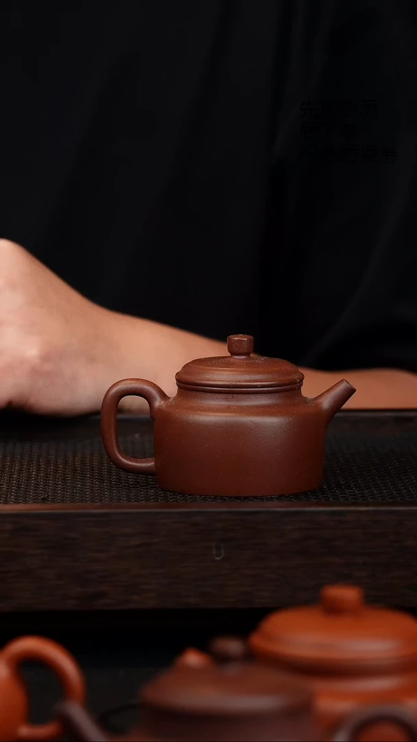 茶壶紫砂微瑕老紫泥德中110cc