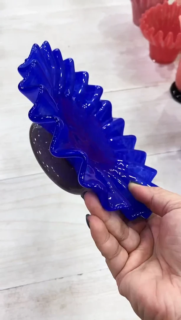 慕忆家手作琉璃花瓶微瑕