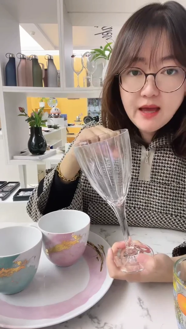 敦迪 竖条纹 红酒杯