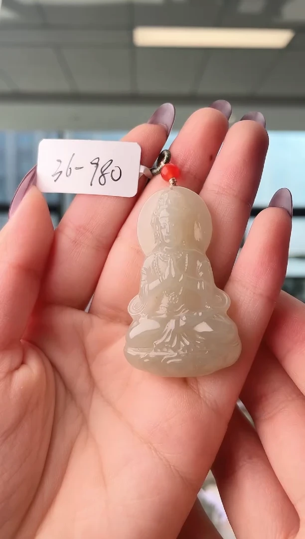 颈饰未镶嵌和田玉观音 980