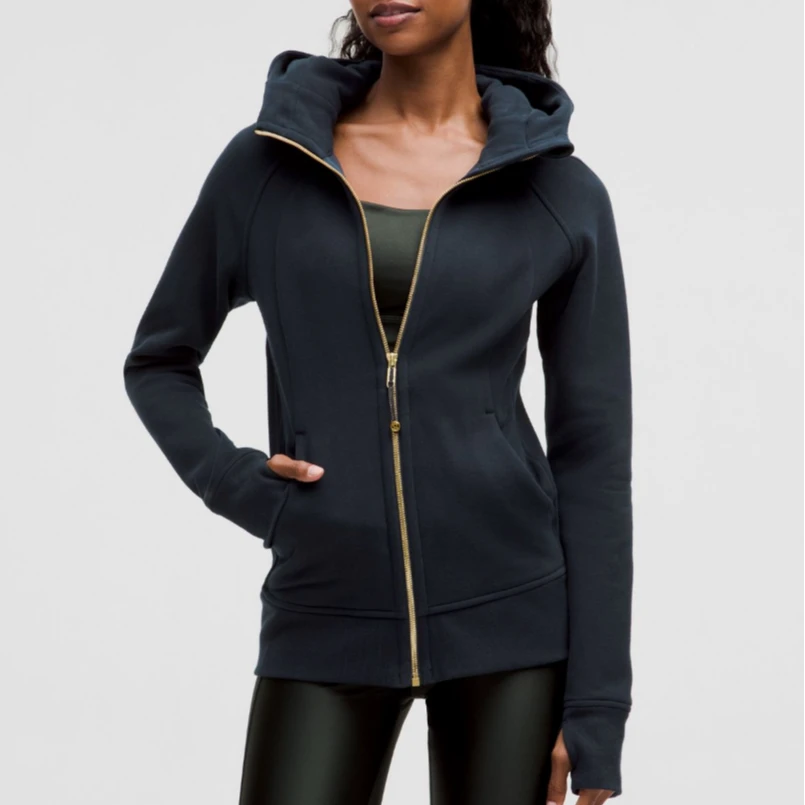 lululemon/露露乐蒙scuba修身款连帽女士长袖卫衣-薄绒