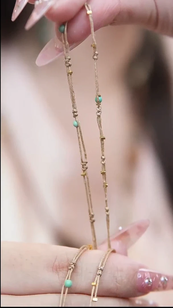 裸石蜜蜡未镶嵌*锁骨链绳子