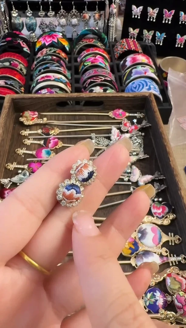 织绣艺枝独绣老绣饰品144