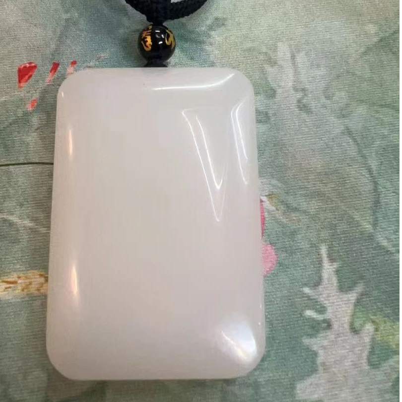 和田玉白玉无事牌