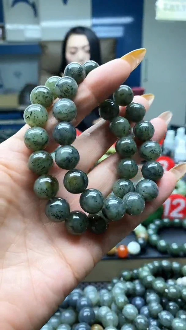 未镶嵌手串和田玉点墨青花12多样性发货拍一发一