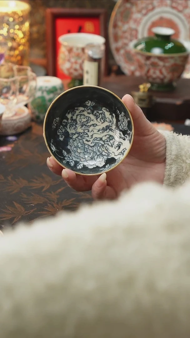 杯景德镇陶瓷杯碗柴烧多人