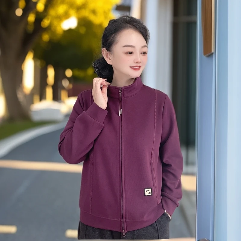 外套秋冬新款立领开衫拉链时尚休闲潮流韩版洋气百搭女装上衣