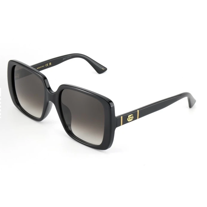 GUCCI/古驰镜腿侧面LOGO标识 方形太阳眼镜 GG0632SA-001