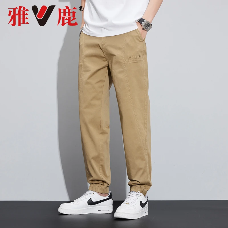春夏季新款修身微宽松舒适休闲长裤男款透气潮流薄款高品质款裤子