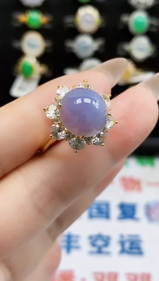 银S925镶嵌戒指翡翠0111