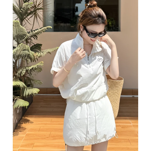 Sunshine【曼巴少女】简约时尚运动休闲速干面料透气夏季套装裙