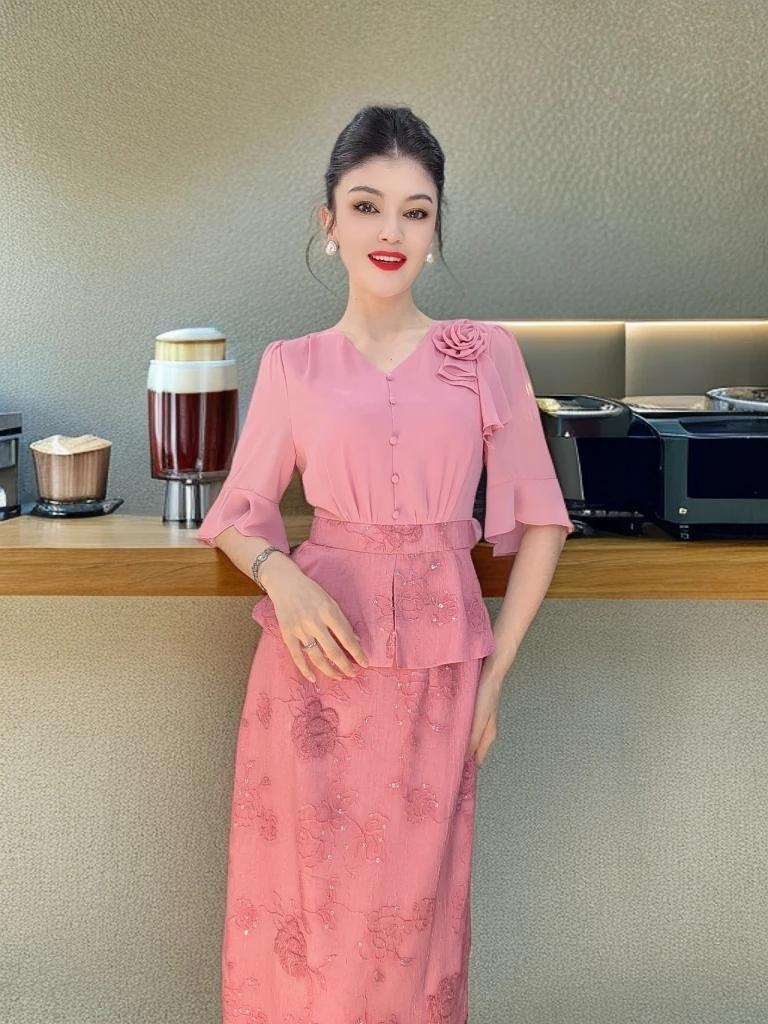 时尚气质百搭洋气高级感25073款两件套套装