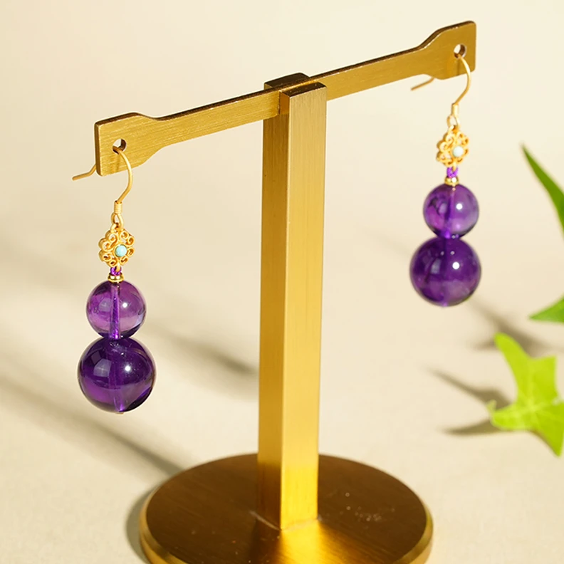 【老掌柜讲珠宝】紫水晶耳环/C83015