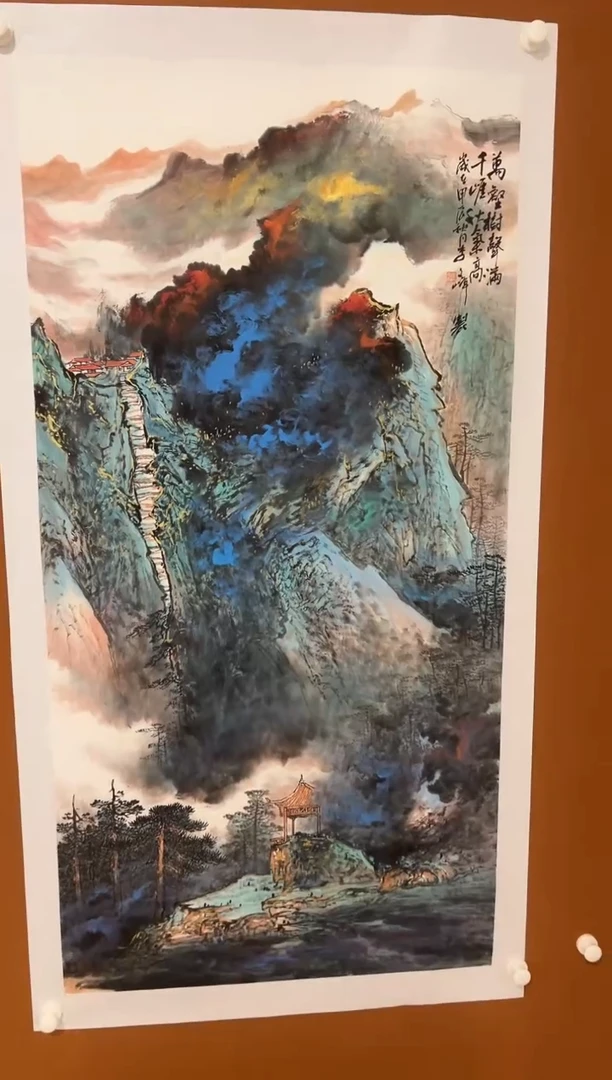 国画李文峰四尺整张精品泼彩
