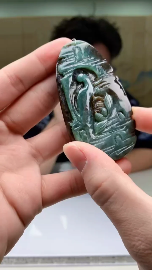 【闪购商品】定制翡翠未镶嵌4688bb-毛货挂件15