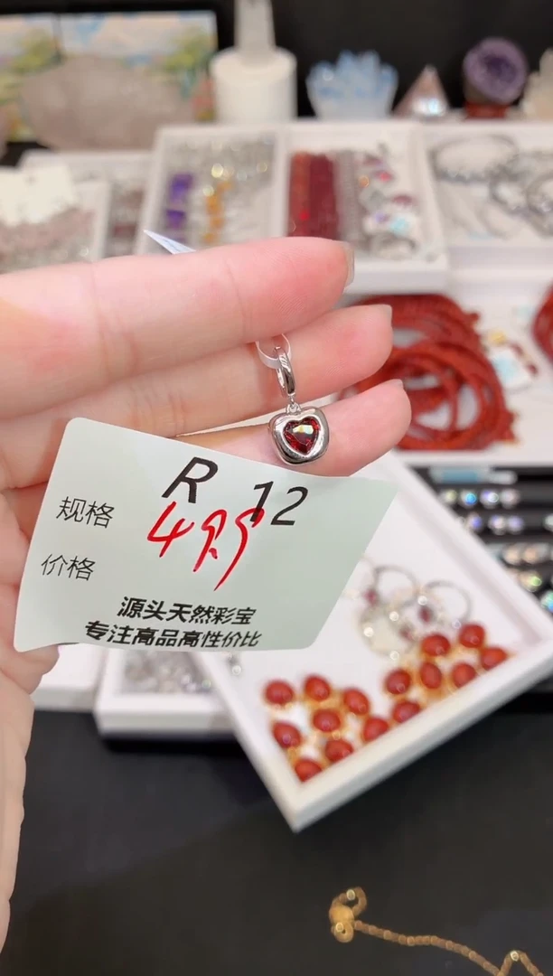 吊坠(不含链)银S925镶嵌石榴石多样性发一R12