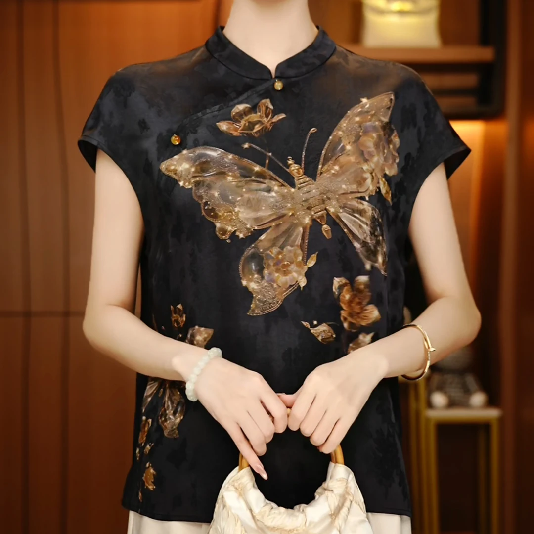 Y250320- 深圳新中式上衣夏季国风百搭休闲气质女小衫