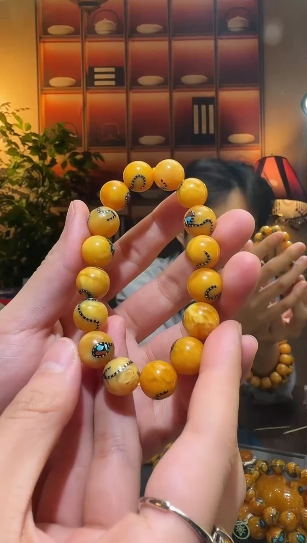 蜜蜡颈饰未镶嵌3300天然蜜蜡珠宝奇石