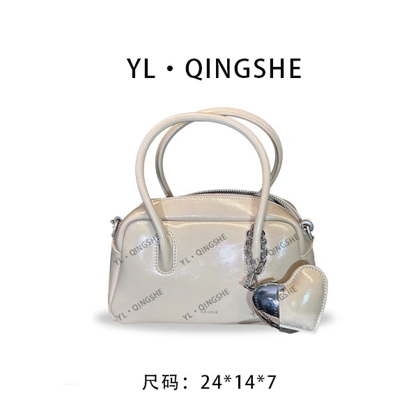 【依琳定制】女士潮流时尚经典气质手拎单肩SD-5230-浅茶杏色