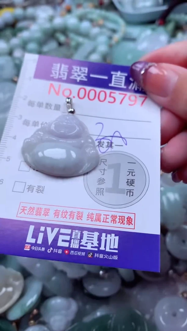 翡翠未镶嵌吊坠(不含链)5797