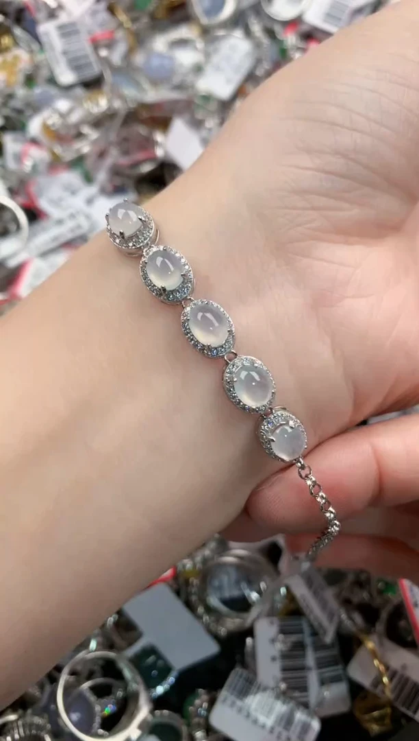 银S925镶嵌戒指翡翠444    9