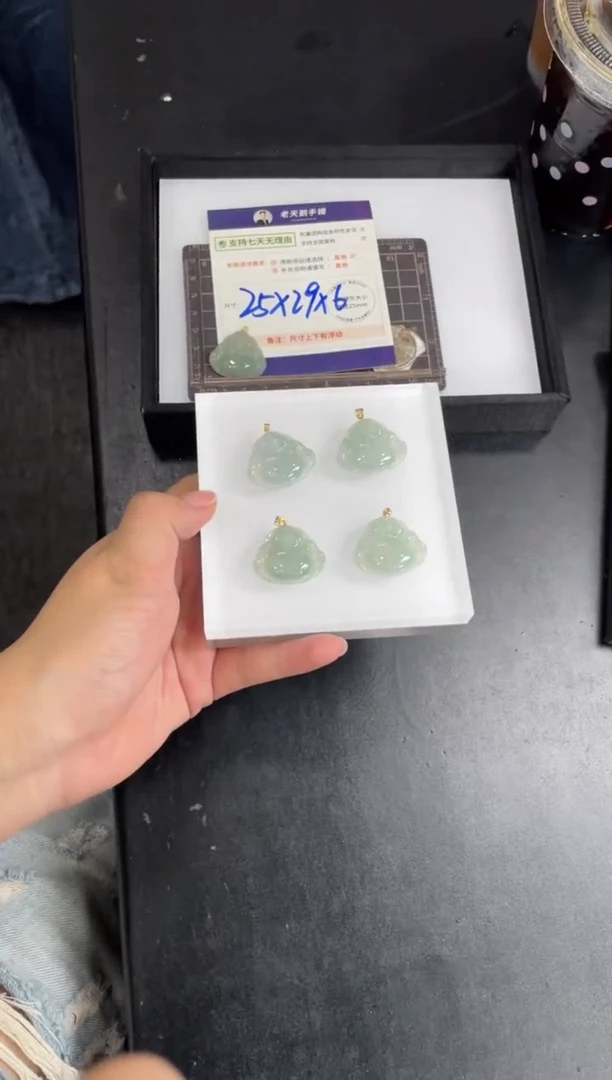 【闪购商品】翡翠挂件18K金镶嵌佛公FL08配绳/多样性发其一CP