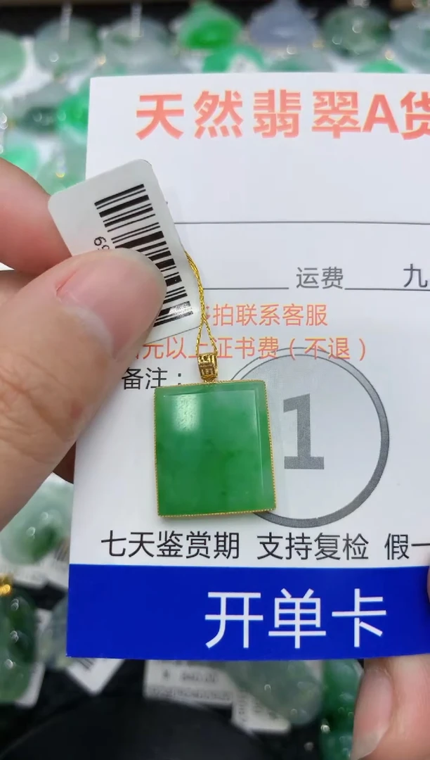 【闪购商品】翡翠颈饰18K金镶嵌1111111111